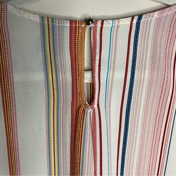 Bobeau multi striped short sleeve top - Picture 4 of 8